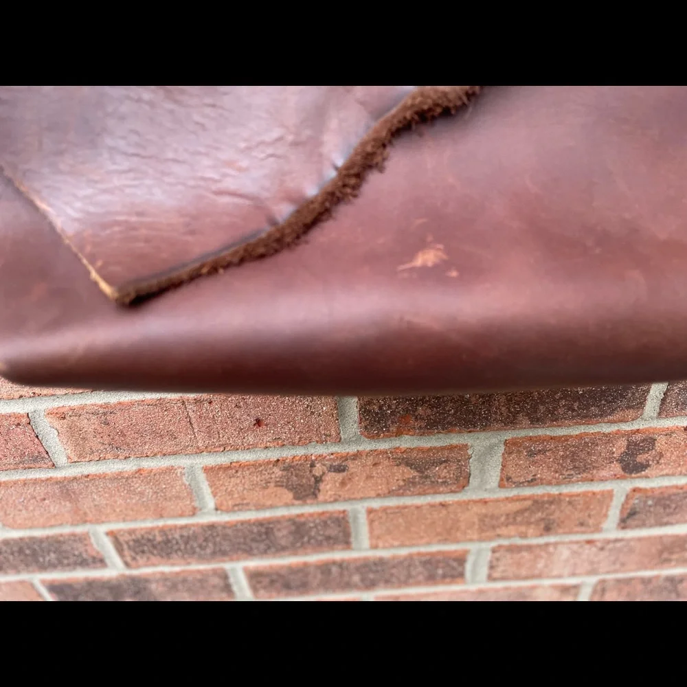 Unique handmade vintage Large leather tote/ crossbody bag - Picture 15 of 16